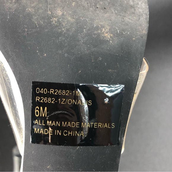 Rialto Onasis Women’s Clear Silver Heel Sandals Size 6M - Picture 10 of 10